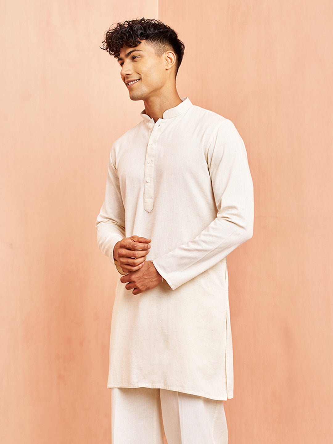 Men’s Cream Pure Cotton Kurta