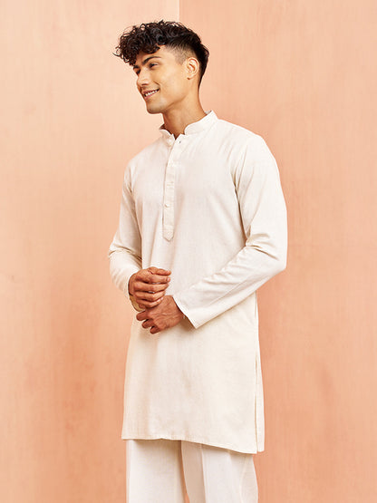 Men’s Cream Pure Cotton Kurta