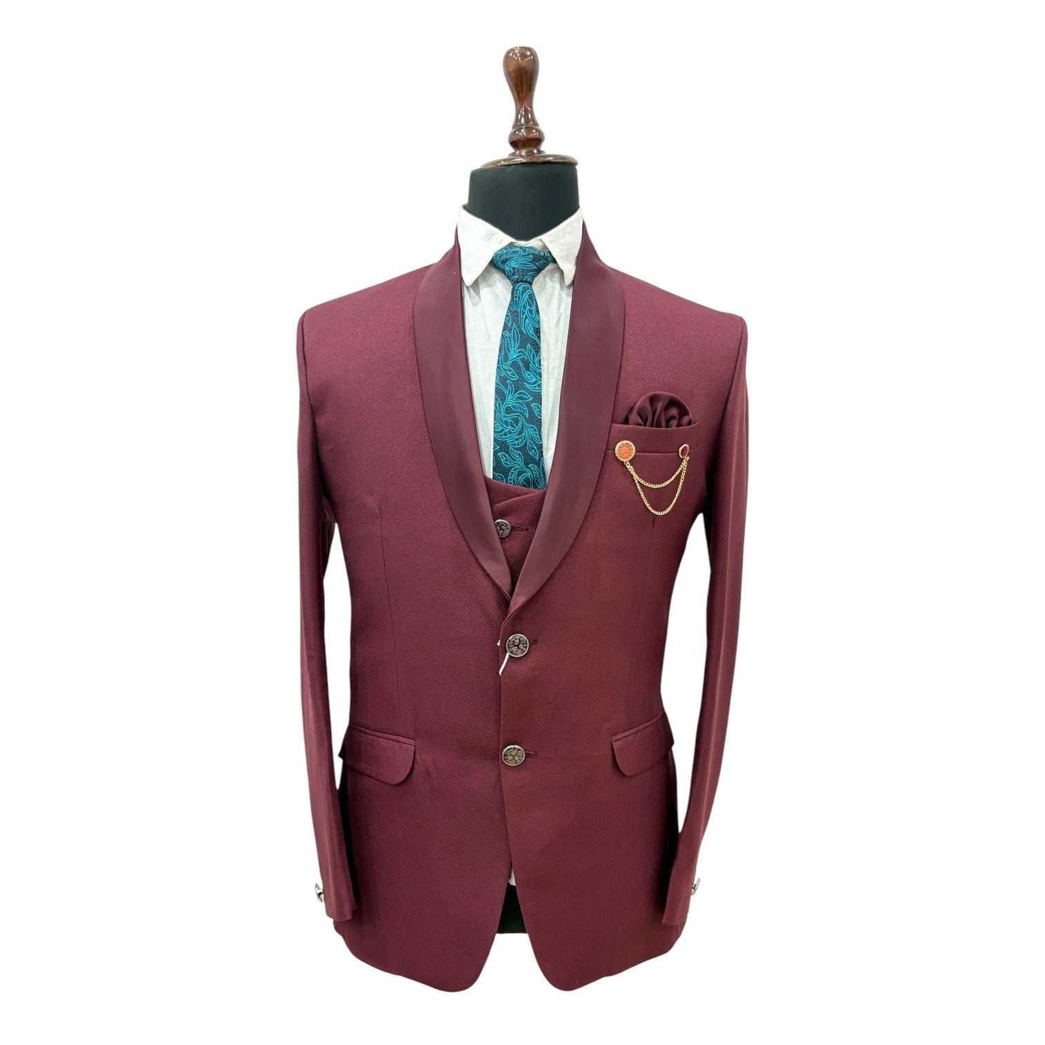 Men's Crep 3-piece suits for party wear