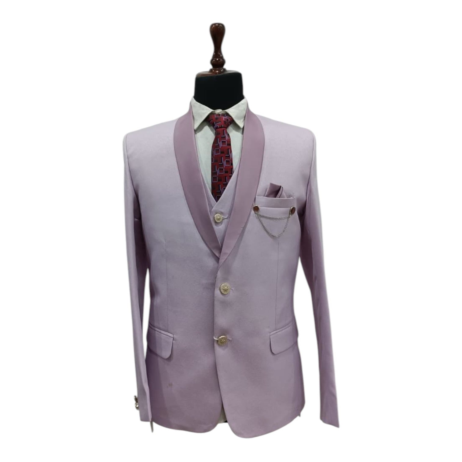 Men's Crep Three Piece Suit