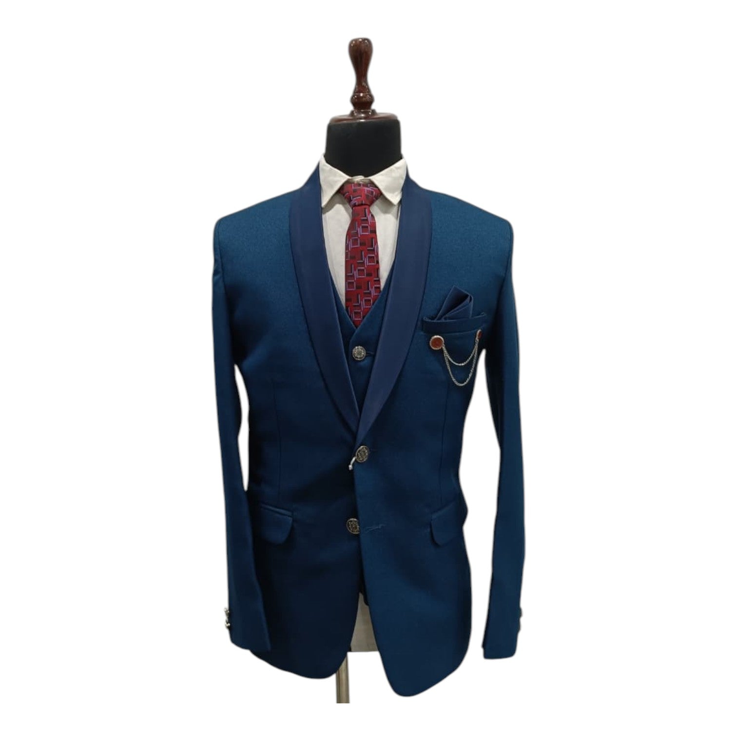 Men's Crep Three Piece Suit