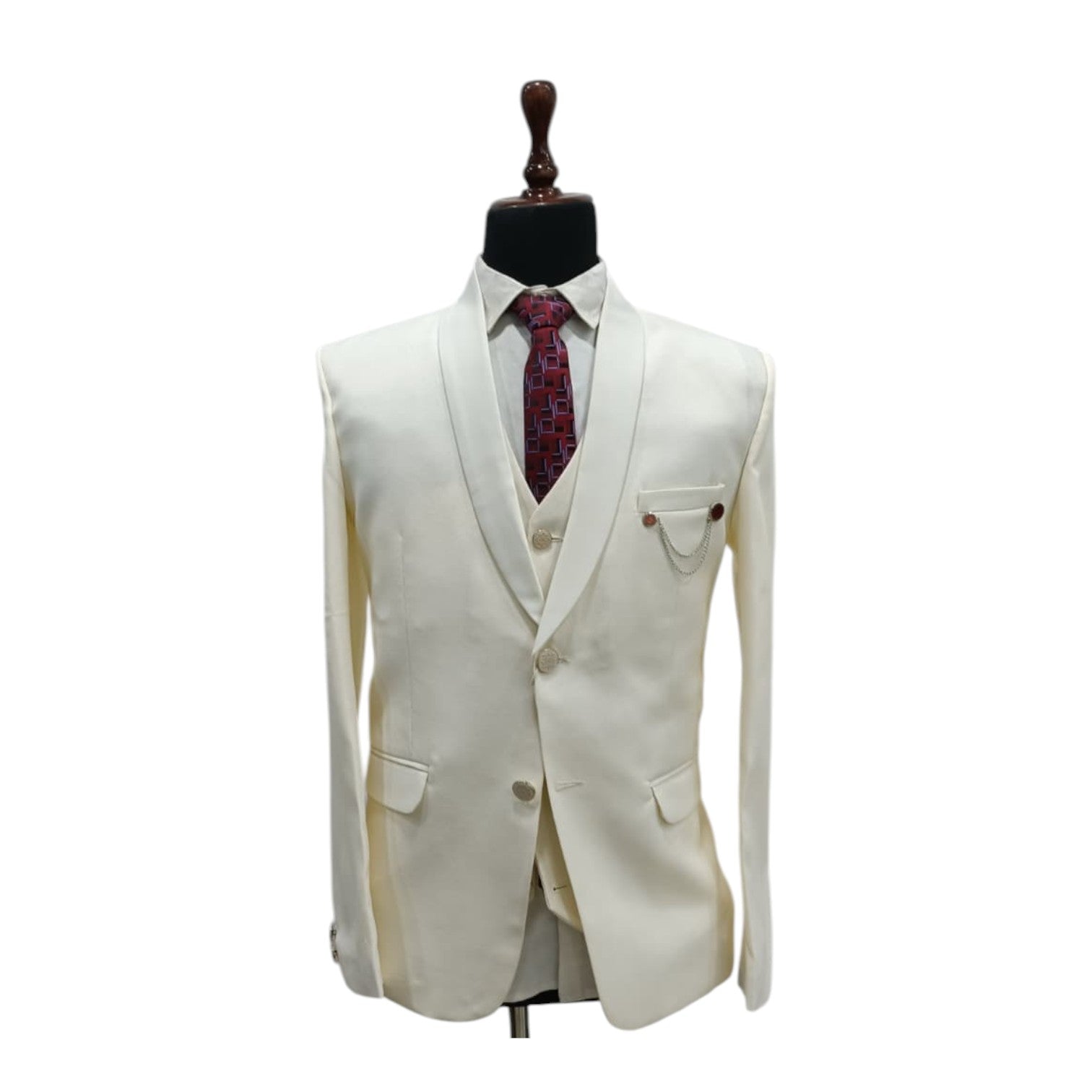 Men's Crep Three Piece Suit