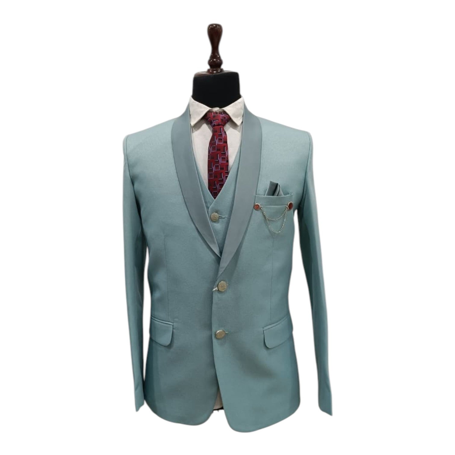 Men's Crep Three Piece Suit
