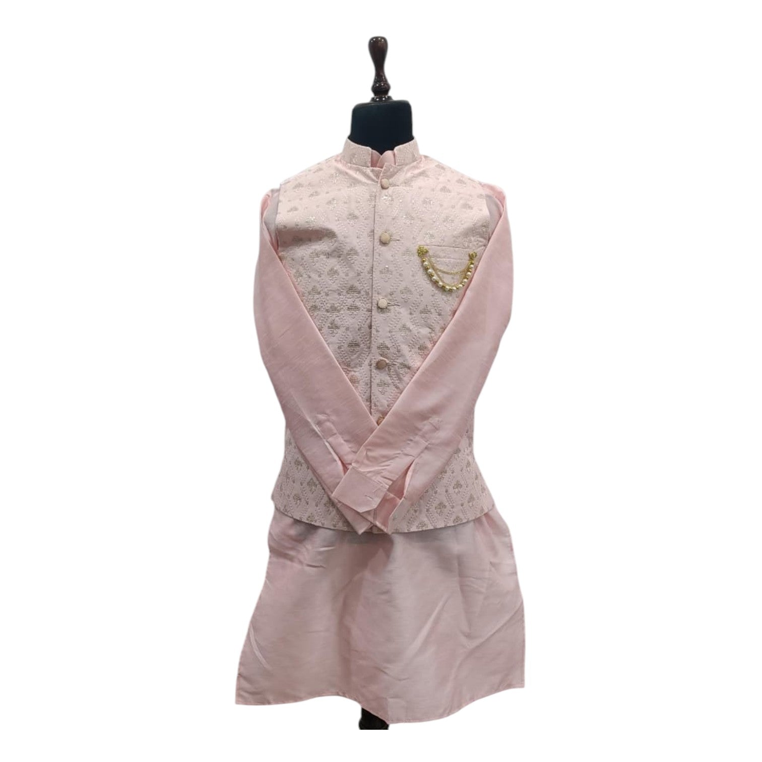 Designer Textured Kurta Koti for Men