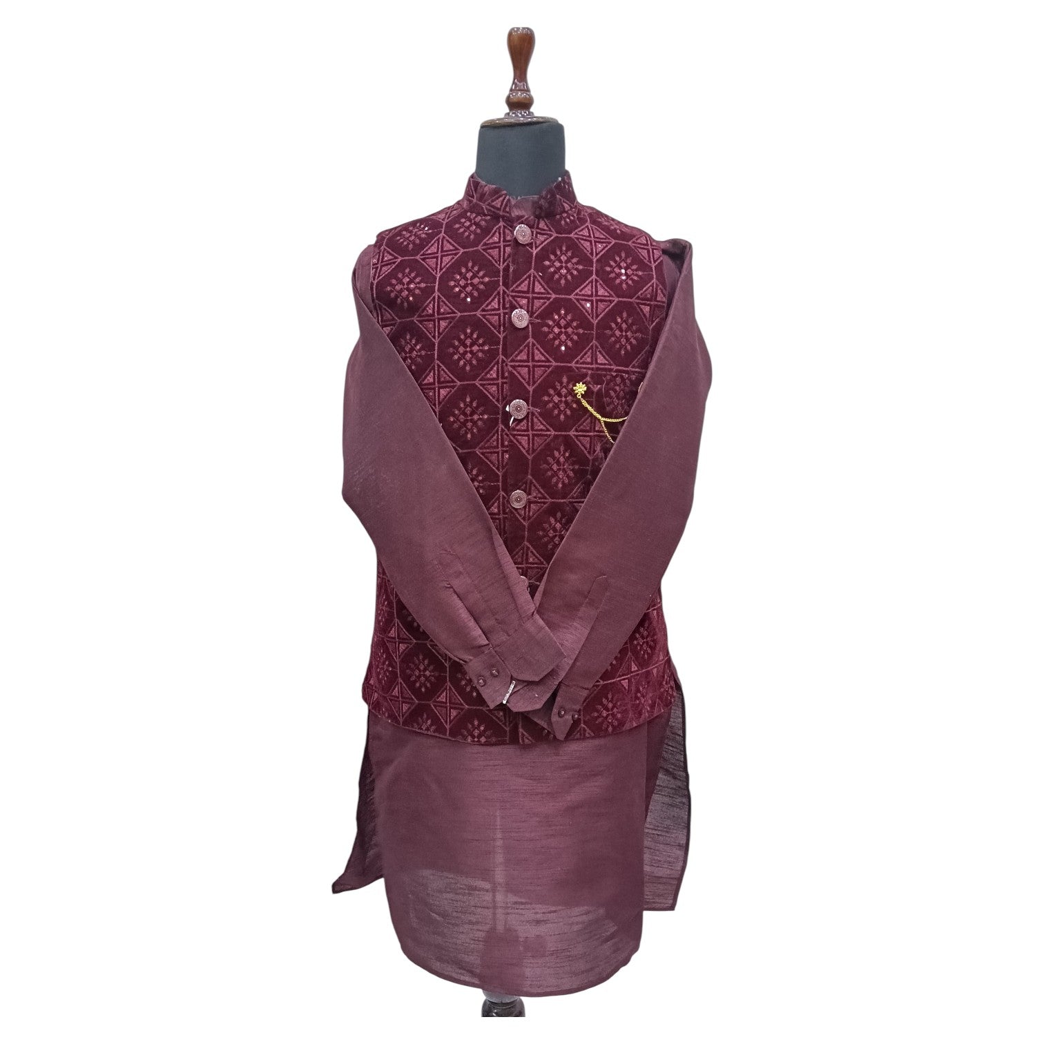 Luxury Embroidered  Kurta koti for Men