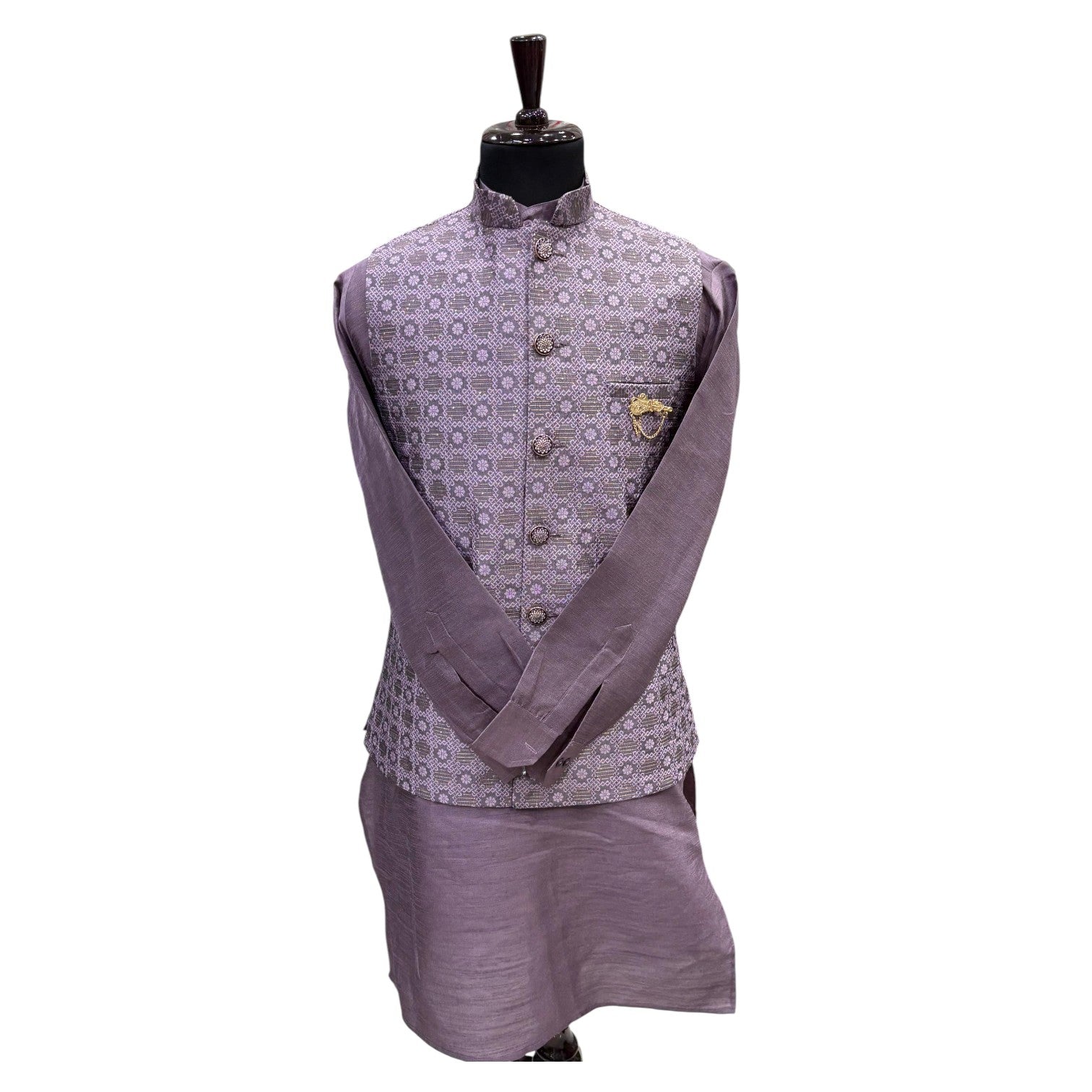 Exclusive Embroidered Kurta Koti for Men