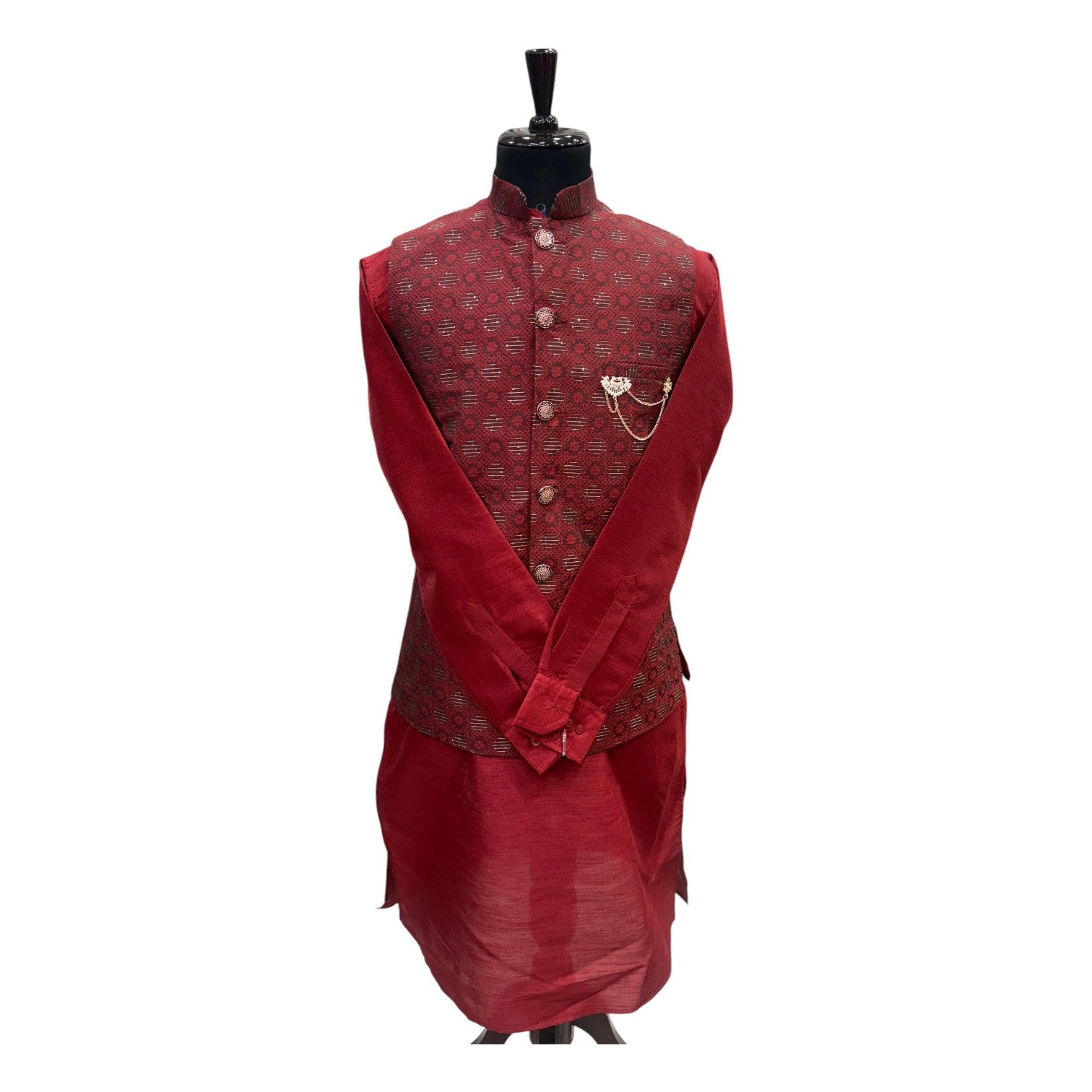 Exclusive Embroidered Kurta Koti for Men