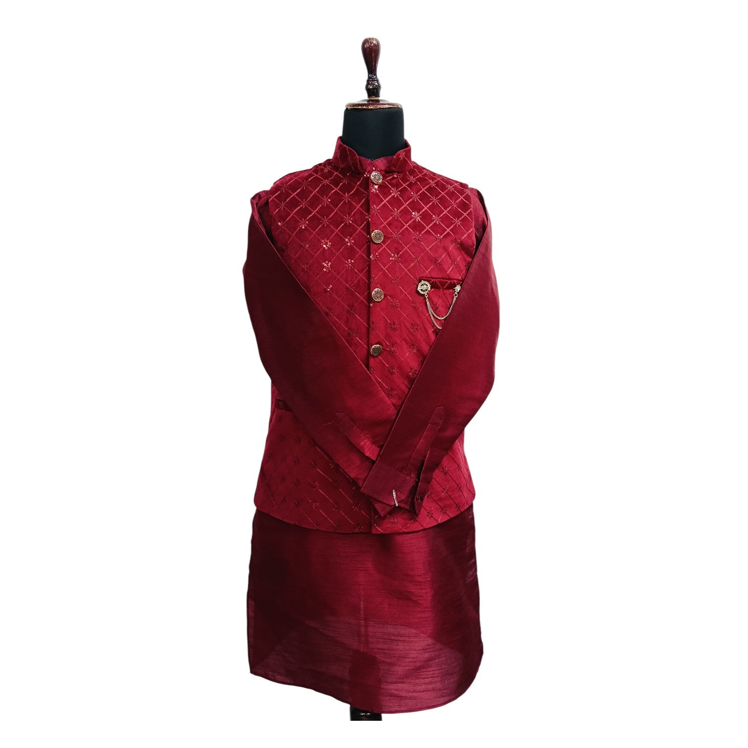 Men’s Premium Velvet Ethnic Kurta koti