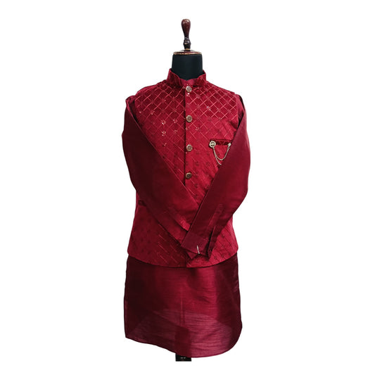 Men’s Premium Velvet Ethnic Kurta koti