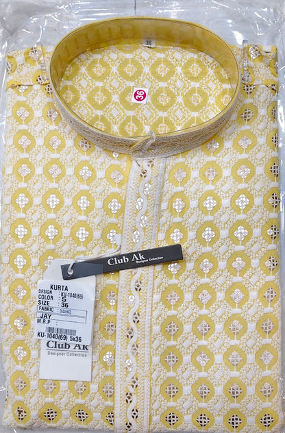 Premium Schiffli Work Kurta for Men | Designer Ethnic Collection