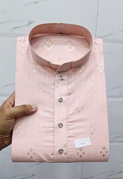 Men’s Elegant Festive Kurta with Designer Buttons