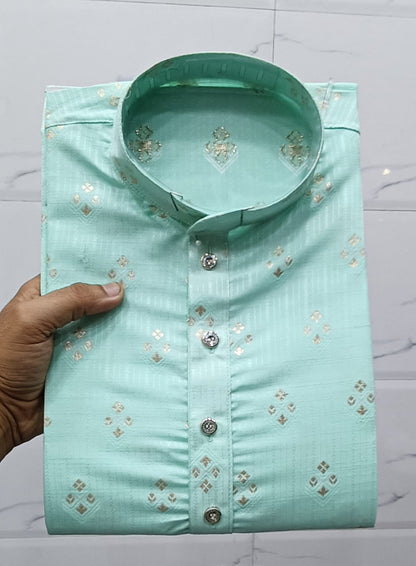 Men’s Elegant Festive Kurta with Designer Buttons