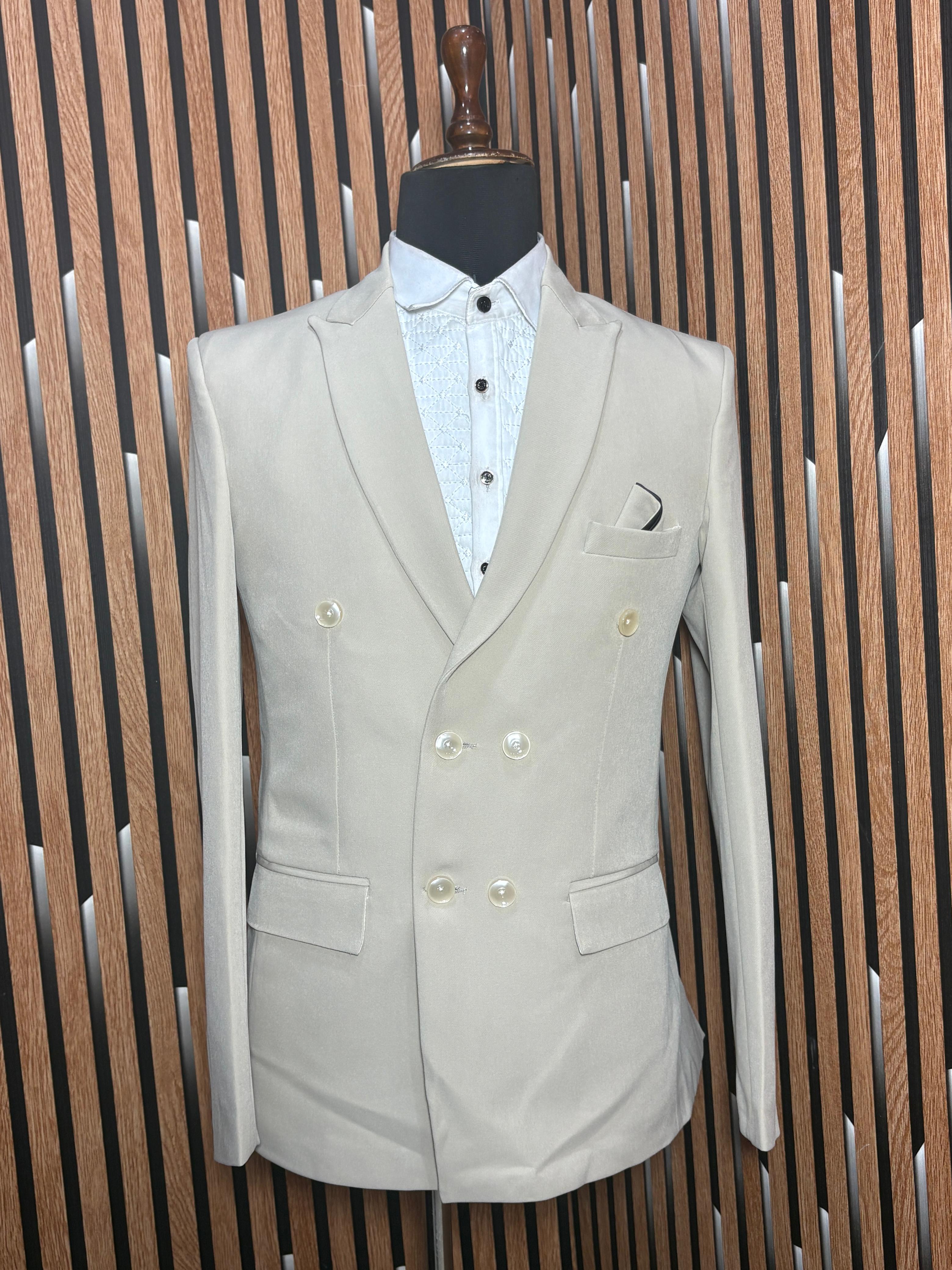 Club AK Double Breasted Blazer for Men | Premium Slim Fit Formal Blazer | Stylish Party Wear & Wedding Blazer for Men