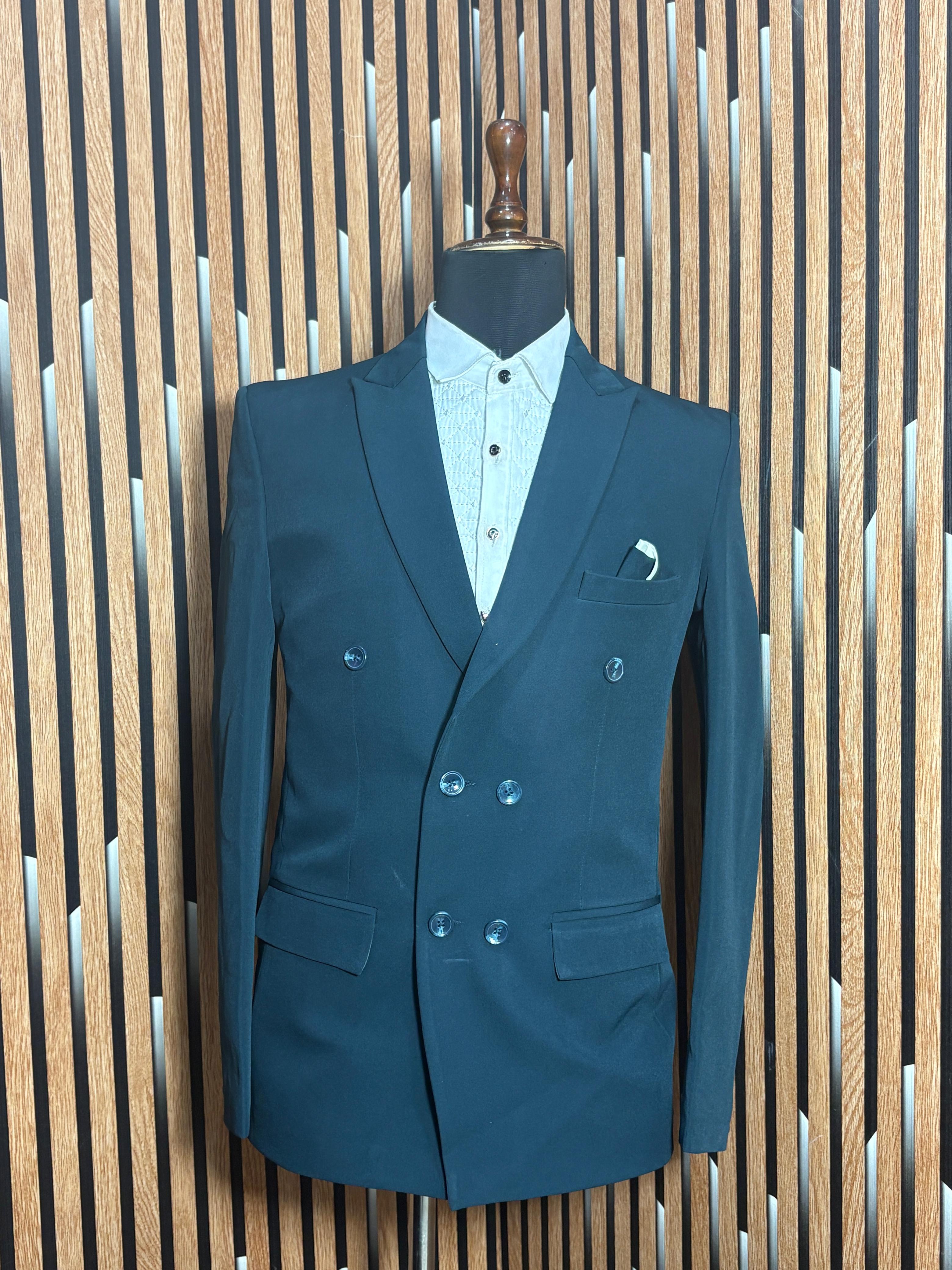 Club AK Double Breasted Blazer for Men | Premium Slim Fit Formal Blazer | Stylish Party Wear & Wedding Blazer for Men