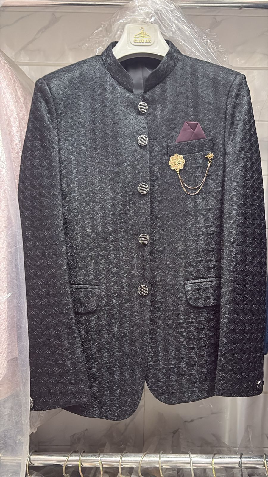 Men's Jodhpuri Black Suit With Pant