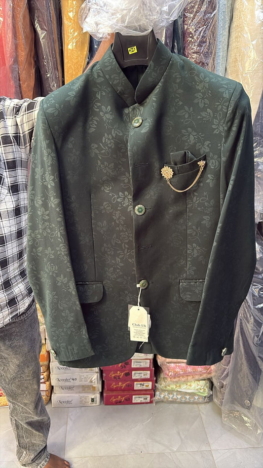 Men's Jodhpuri Green Suit With Pant