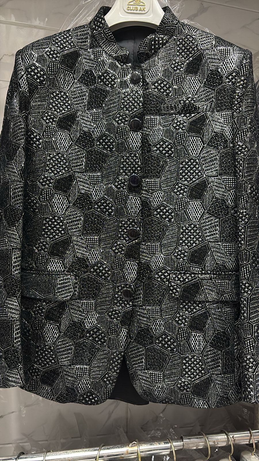 Men's Jodhpuri Black Velvet  Suit With Pant