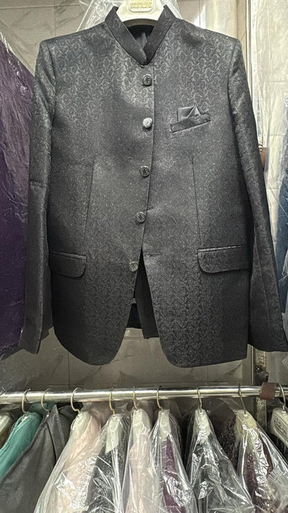 Men's Jodhpuri Black Suit With Pant