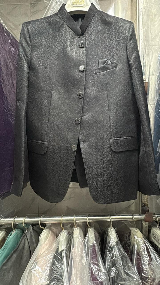 Men's Jodhpuri Black Suit With Pant