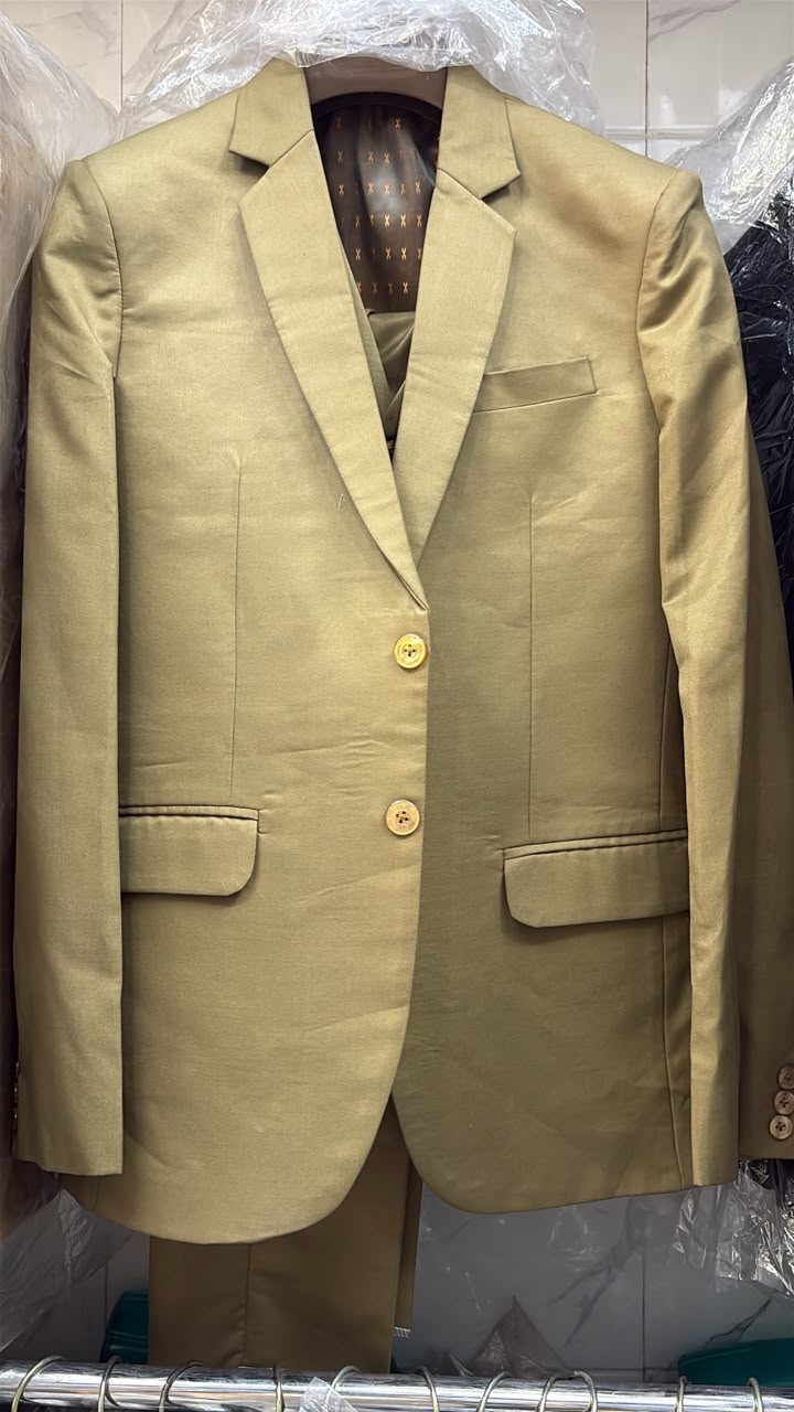 Men's Champagne Beige 3 Piece Suit | Premium Formal Wear Set