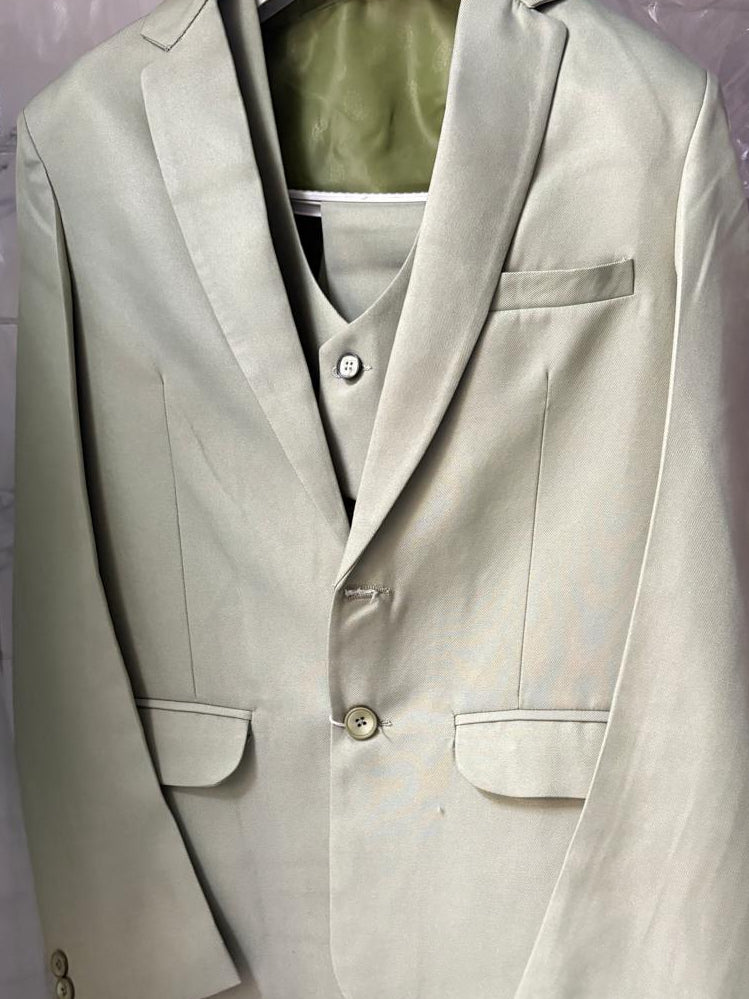 Club Ak Men’s Elegant Pistachio Green 3-Piece Suit for Wedding & Reception