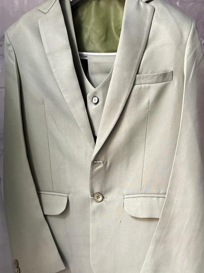 Club Ak Men’s Elegant Pistachio Green 3-Piece Suit for Wedding & Reception