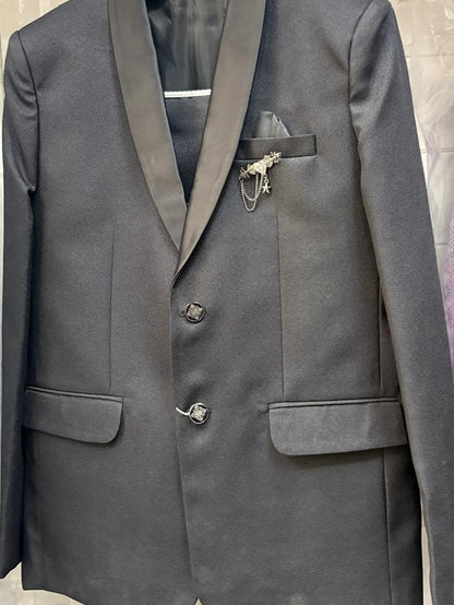 CLUB AK Designer Black Three-Piece Suit for Men | Stylish Party Wear