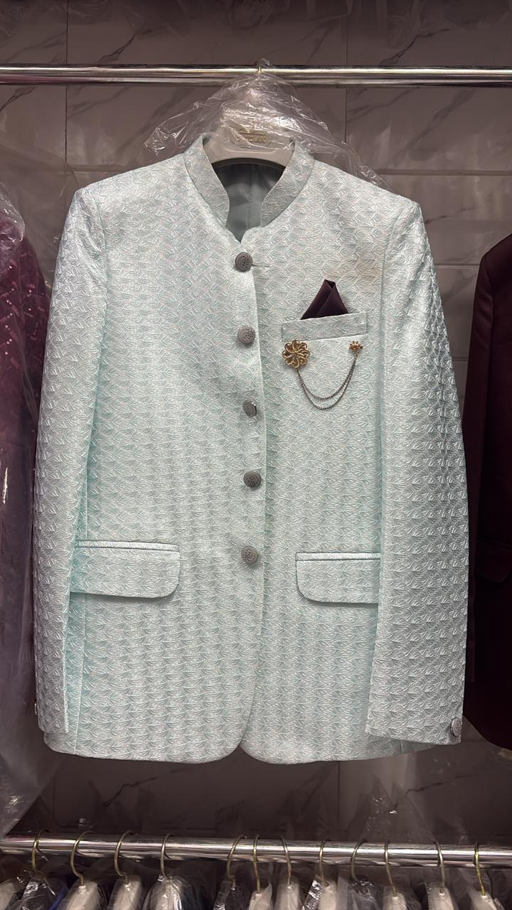 Men's Jodhpuri Sky blue Suit With Pant