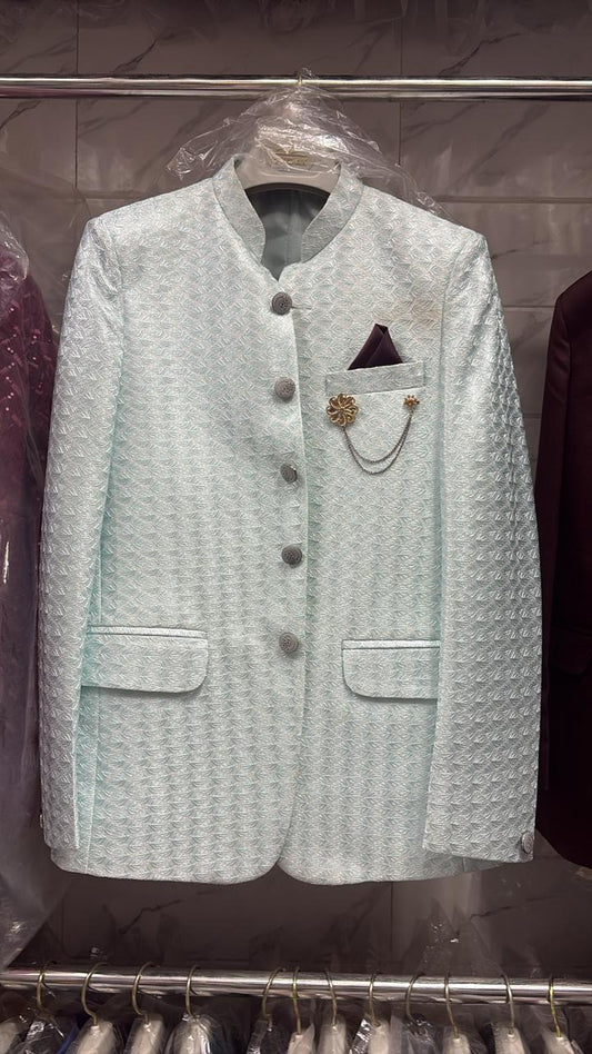 Men's Jodhpuri Sky blue Suit With Pant