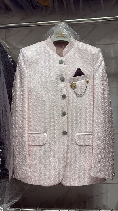 Men's baby pink Jodhpuri suit