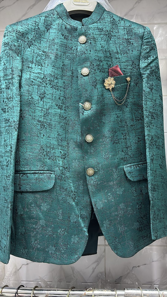 Men's Jodhpuri Green Suit With Pant