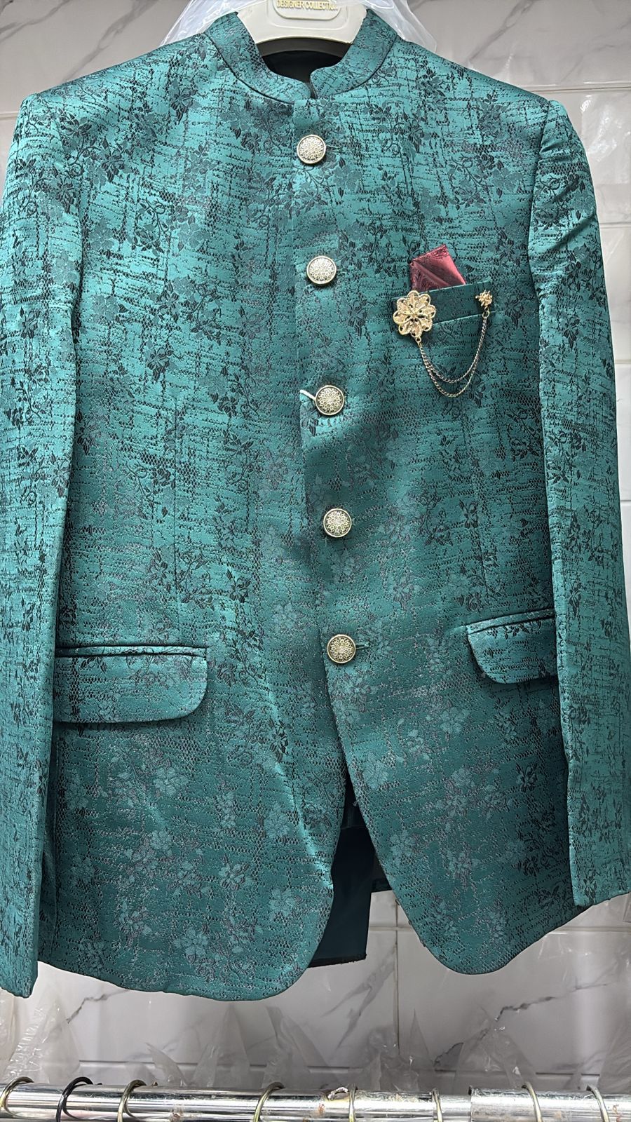 Men's Jodhpuri Green Suit With Pant