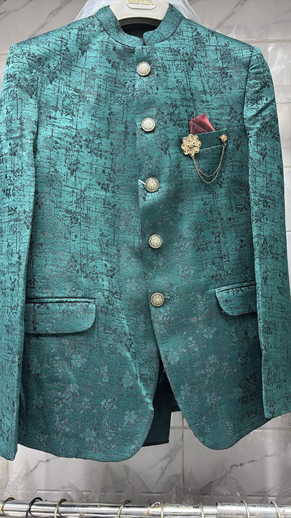 Men's green Jodhpuri suit