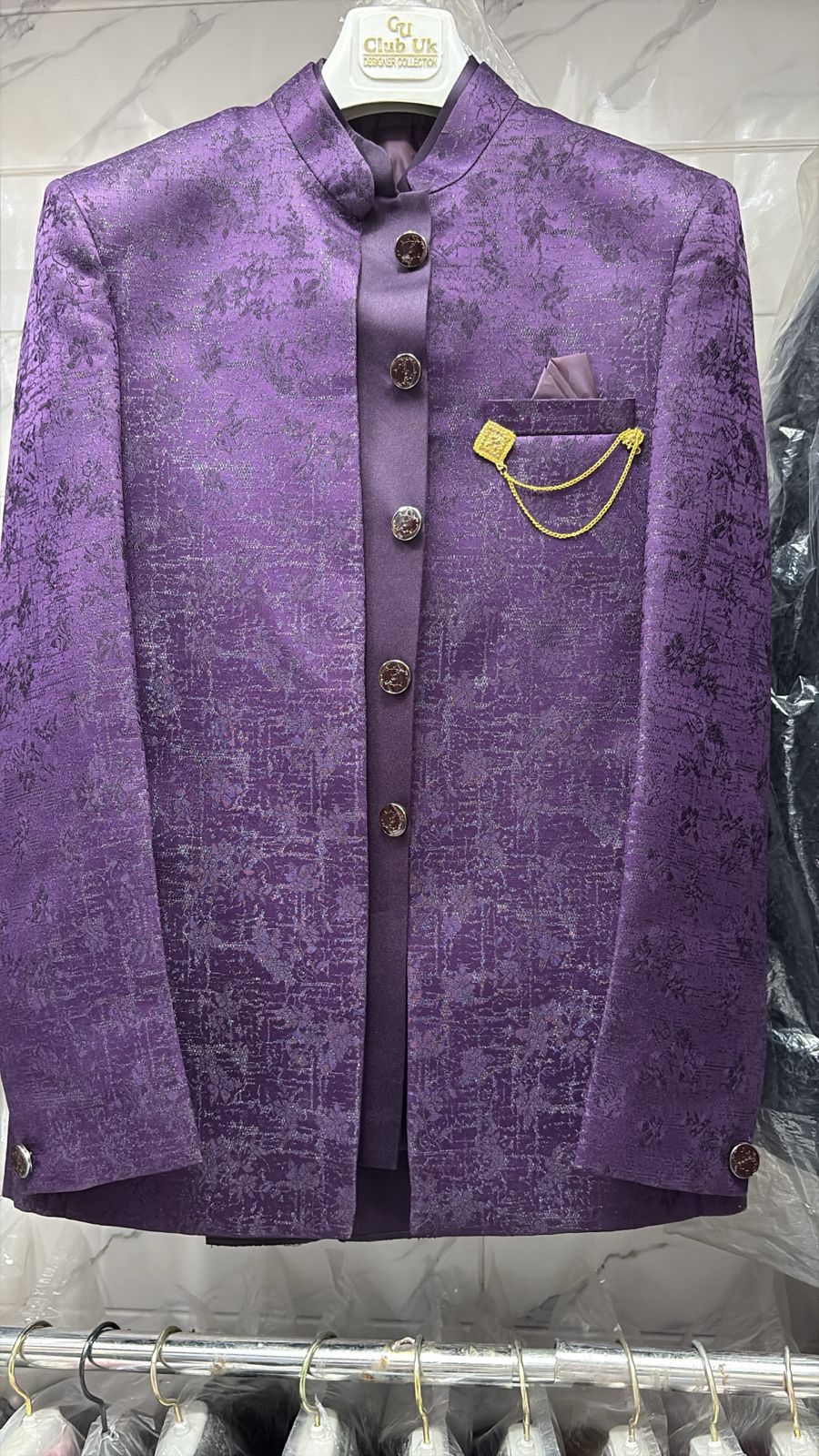 Traditional Dark Purple Jodhpuri Suit for men