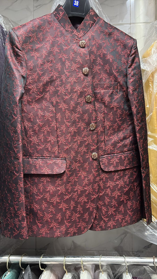 Men's Jodhpuri Maroon Suit With Pant