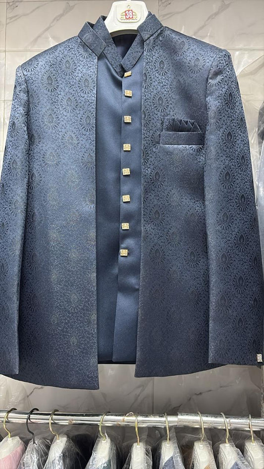 Men's Jodhpuri t Navy  blue Suit With Pant
