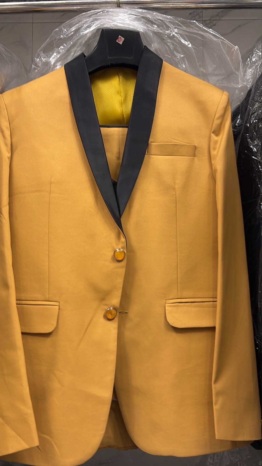 Men's Mustard Gold Tuxedo 3 Piece Suit | Premium