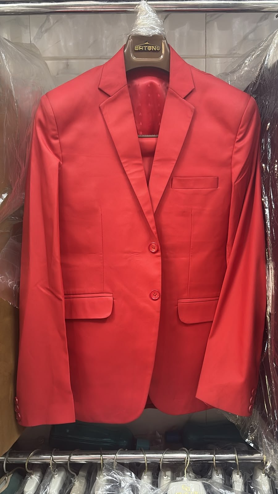 Men's Crimson Red 3 Piece Suit