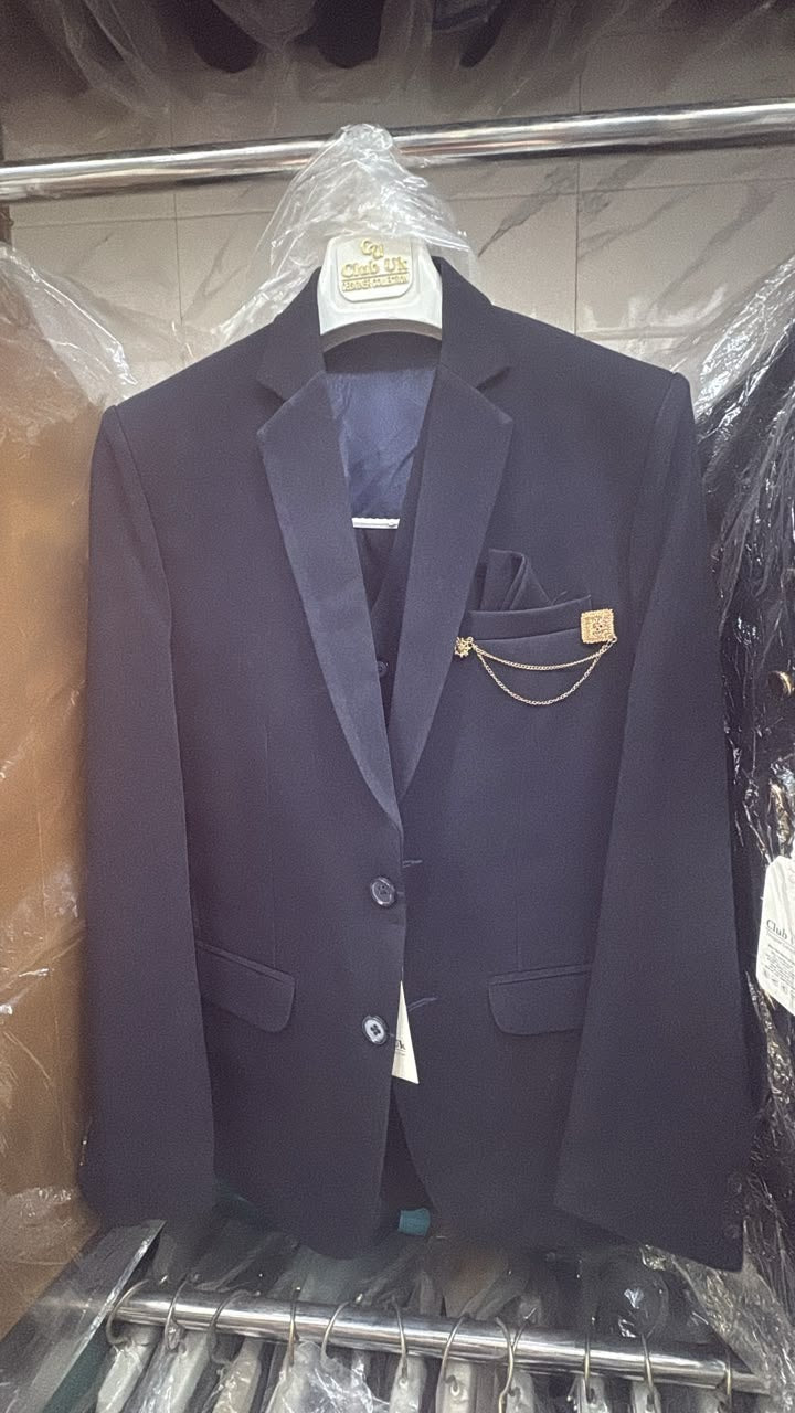 Royal Navy Blue 3 Piece Suit for Men