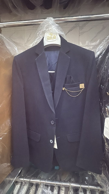 Royal Navy Blue 3 Piece Suit for Men