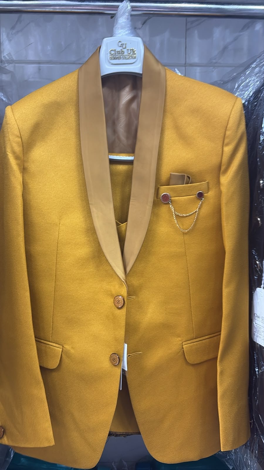 Designer Mustard Three Piece Suit