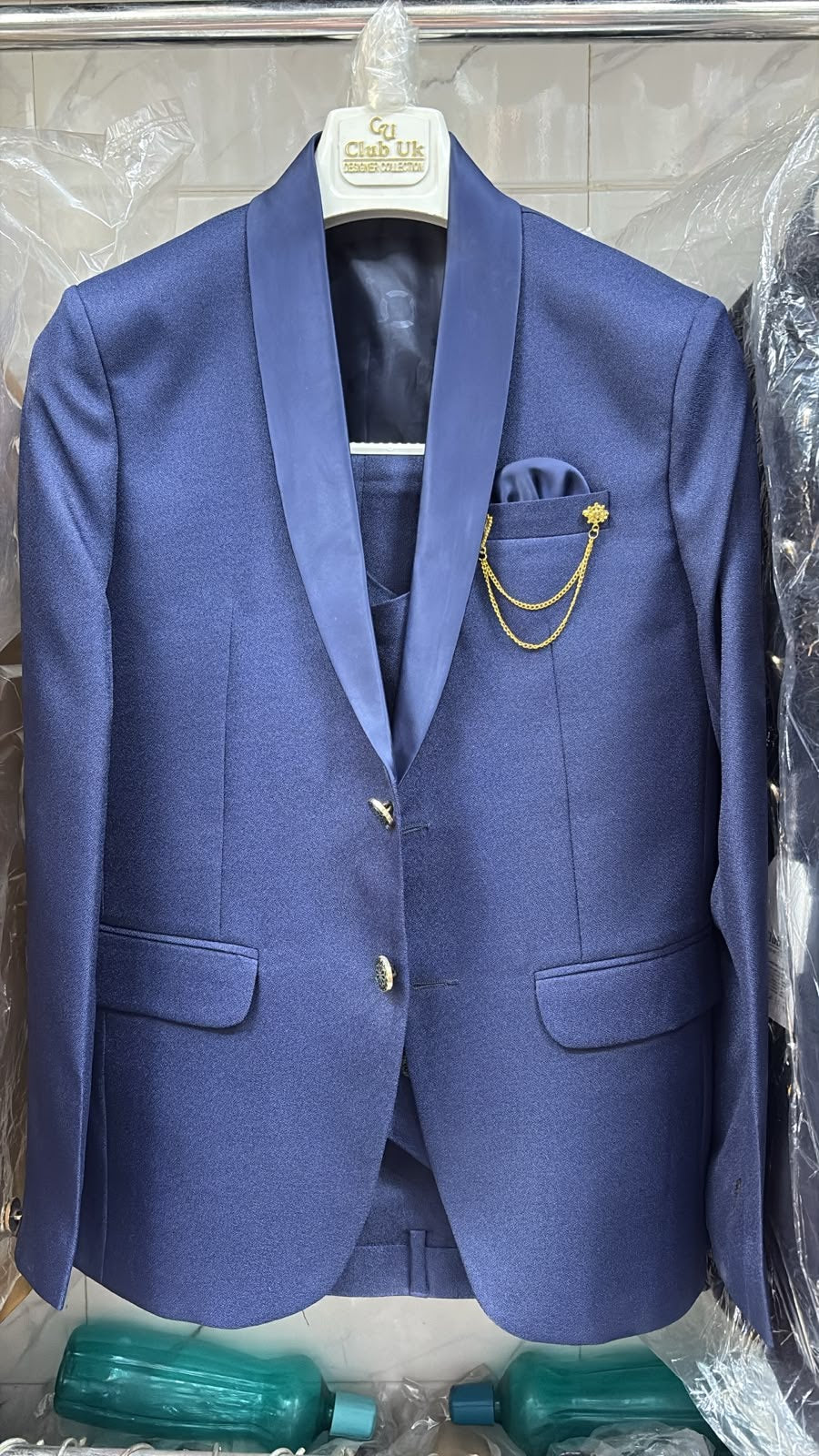 Men's Royal Blue Tuxedo 3 Piece Suit