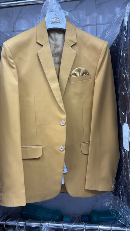 Men's Champagne Gold 3 Piece Suit