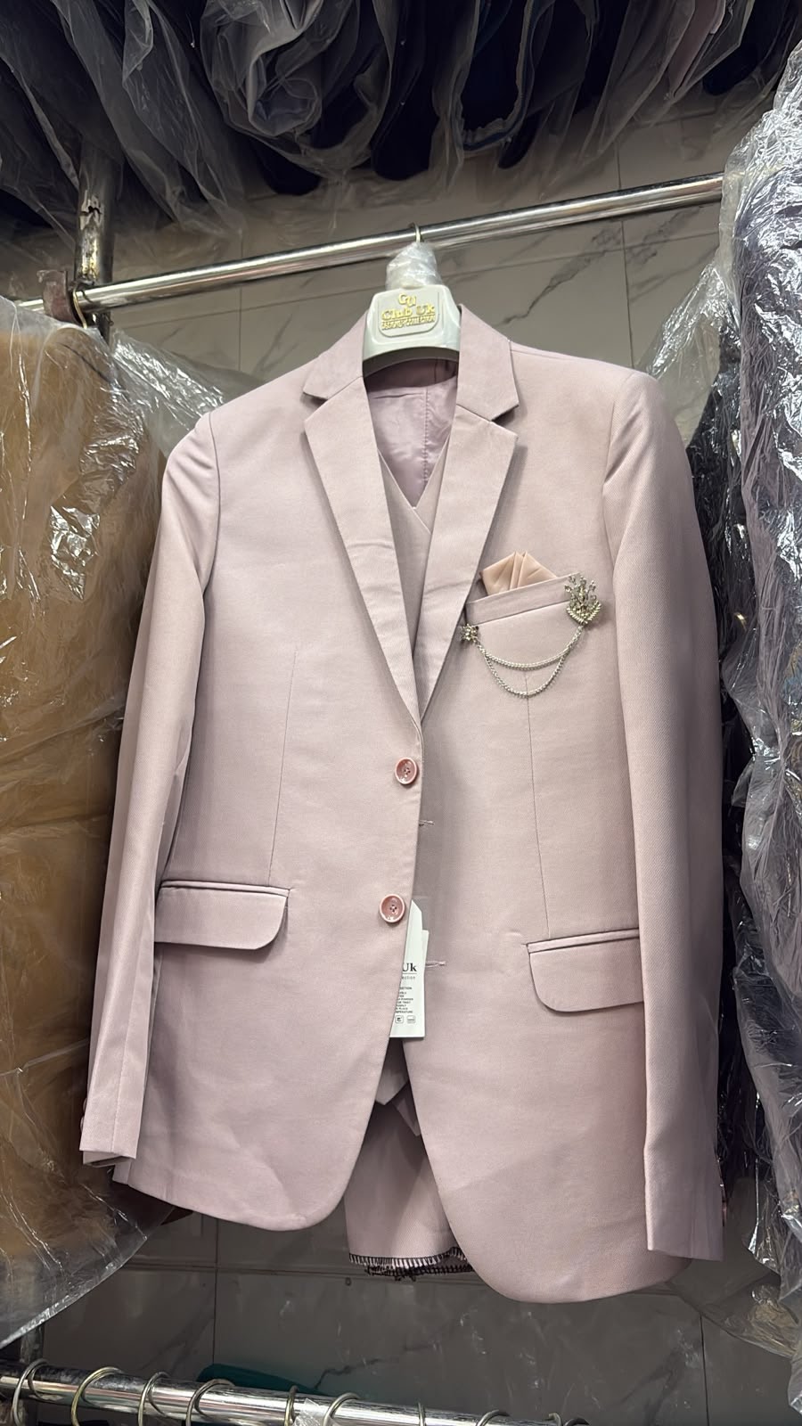 Men's Blush Pink 3 Piece Suit