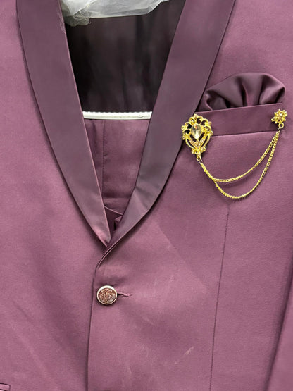 club Ak Men's Wine Club Blazer Suit Set – Luxury Wedding & Party Wear