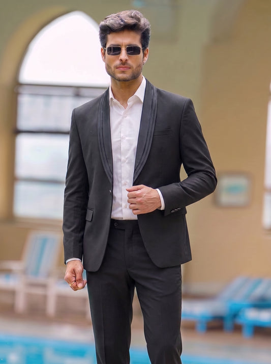 Club AK Black Designer Blazer for Men | Luxury Formal Party Wear