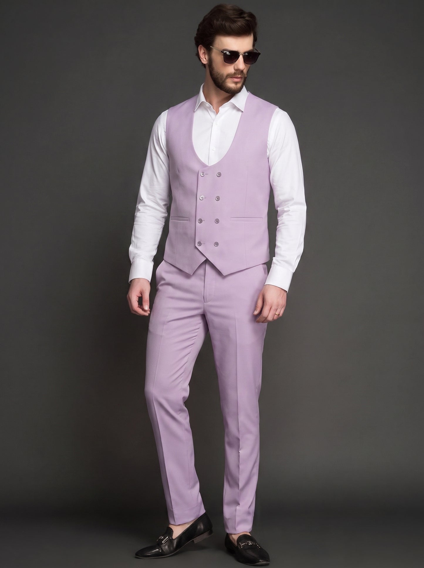 Club AK Pastel Lavender Suit for Men | Premium Formal Blazer Collection