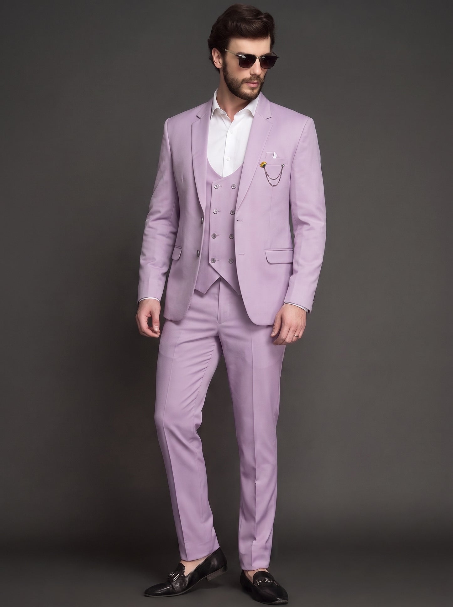 Club AK Pastel Lavender Suit for Men | Premium Formal Blazer Collection