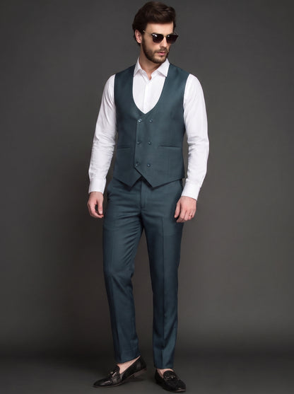 Club AK Premium Steel Blue Blazer Suit | Luxury Wedding & Reception Wear