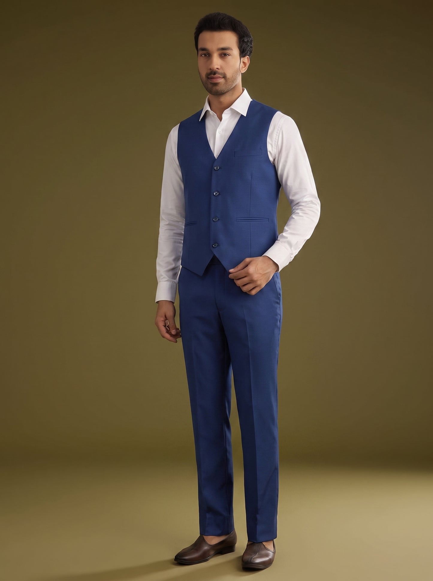 Club AK Royal Blue Slim Fit 3 Piece Suit for Men | Premium Formal Wear